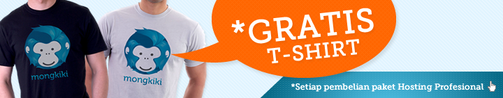 Gratis T-Shirt untuk Pembelian Paket Hosting Profesional