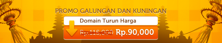 Promo Spesial Galungan Kuningan Domain Turun Harga